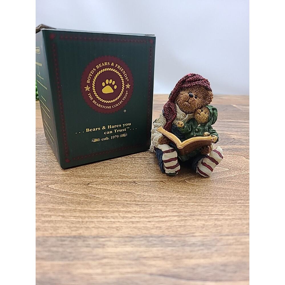 Boyds Bears Elvin with Ollie Vintage 90s Resin Figurine
